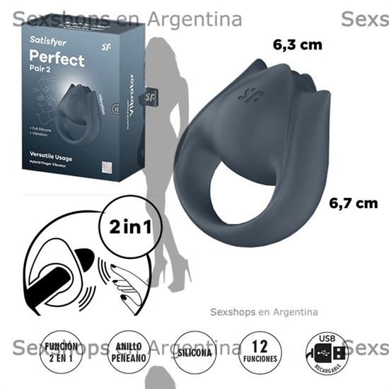 Perfect Pair 2 - Set de Estimulación Dual para Parejas (Incluye Vibrador y Anillo)